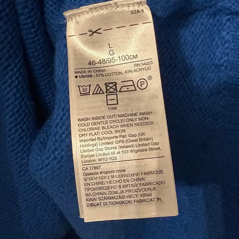 Banana Republic Women's Bright Royal Blue Wide Crew Neck Sweater L - Picture 6 of 6